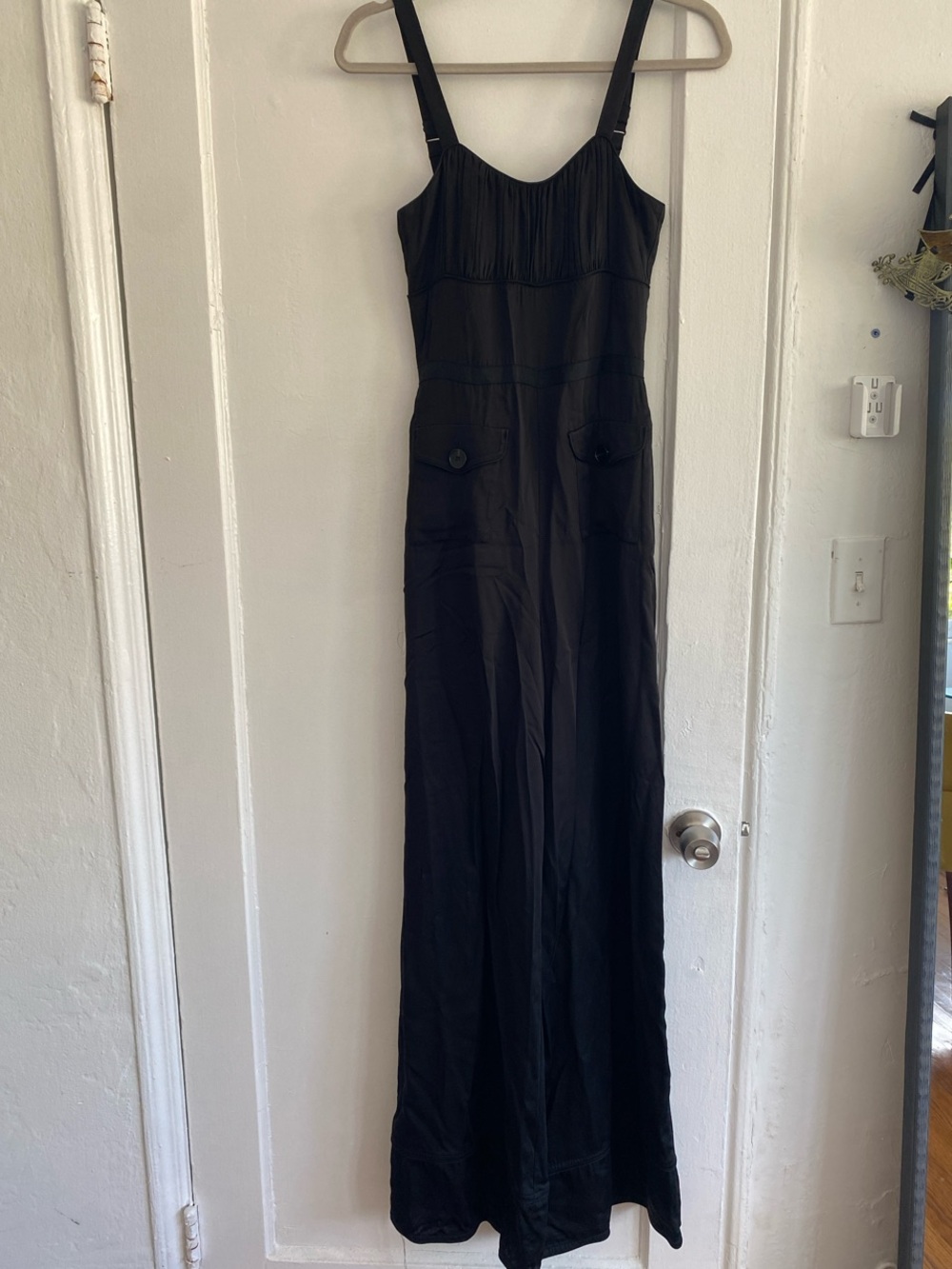 SELF-PORTRAIT Black Long Sleeveless Maxi Dress